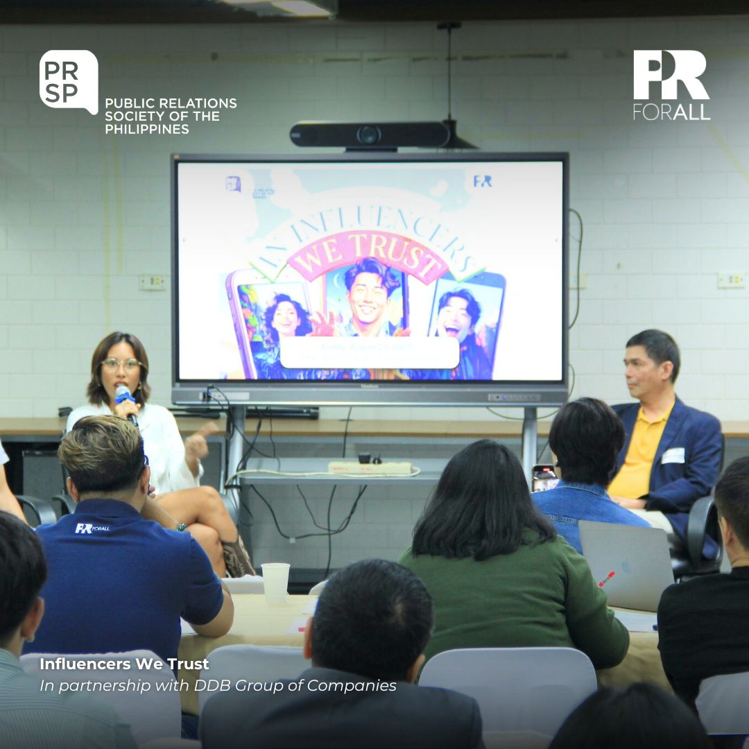 PRSPofficial's tweet image. PRSP wrapped up its “In Influencers We Trust” seminar last Aug 29 at DDB Group PH! 🙌 Nearly 100 participants joined industry leaders &amp;amp; creators to explore the evolving role of influencers in today’s PR &amp;amp; marketing. 💡

#PRSP #PRforAll #InInfluencersWeTrust