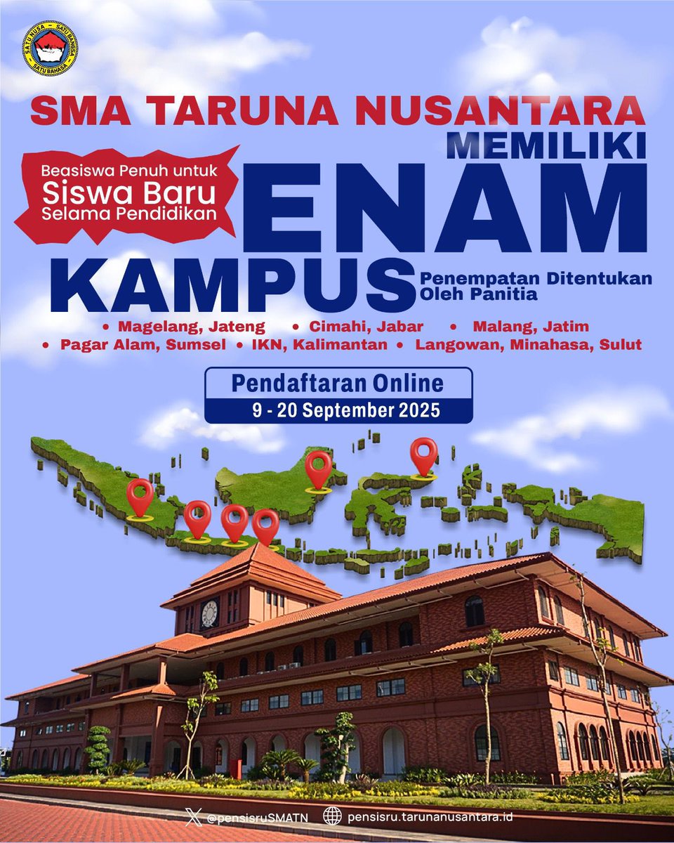 Pendaftaran SMA Taruna Nusantara tweet media