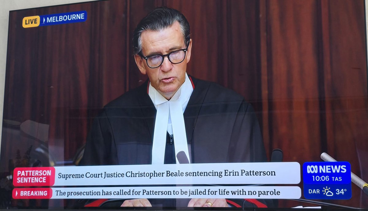 Erin Patterson 🍄 🍄 🍄 has been sentenced to LIFE in prison. Non parole period of 33years. Only discount is for time already served 676days.