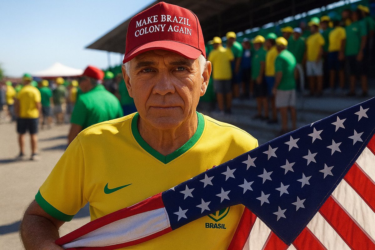 sensacionalista's tweet image. No dia da independência, patriotas lançam boné “MAKE BRAZIL COLONY AGAIN’