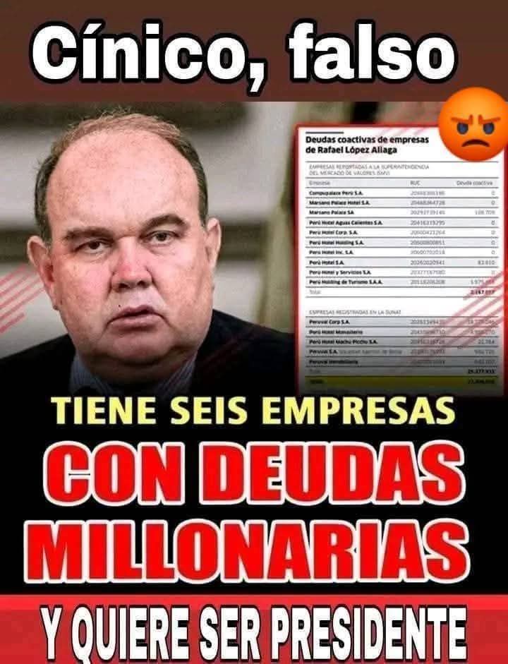 <a href="/ChacoteroPeru/">Chacotero</a> Jaa 😅 el cerdo chatarrero se puso histérico,al traer el tren "CHATARRA"d segunda mano NO lo hizo para beneficiar al usuario si no para usarlo 2026 para ganar votos,a costillas de la plata del pueblo,q tendría q correr con todos los gastos para q el cerdo deudor se vuelva famoso.