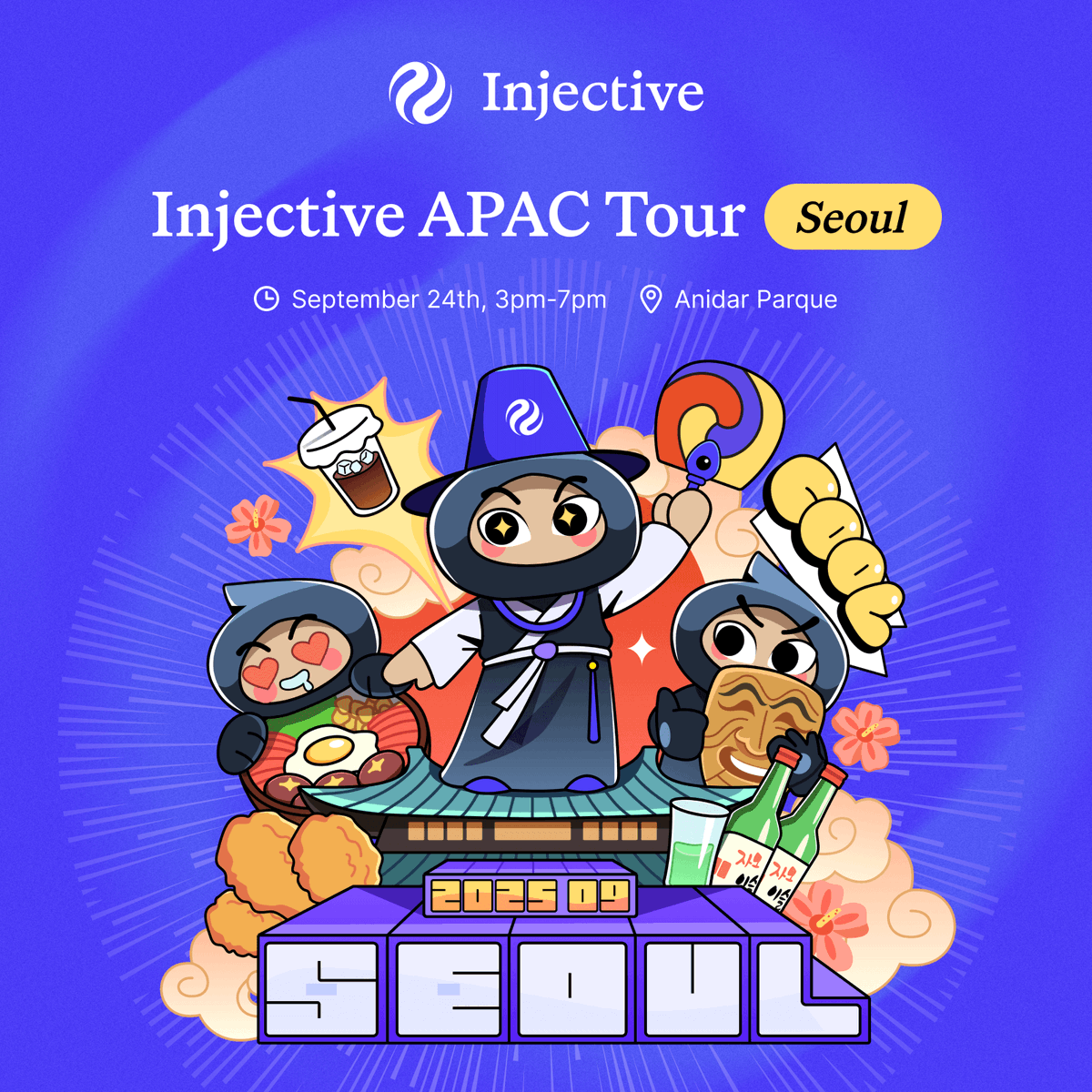 Injective APAC Tour brings a garden pop-up experience to Gangnam 🇰🇷 during <a href="/kbwofficial/">KBW2026</a>: drinks, community &amp; the future of $INJ.

Ticket needed to enter. Spots limited.

🗓️ Sept 24 | 3–7 PM
RSVP 👉 luma.com/INJAPAC25-KR