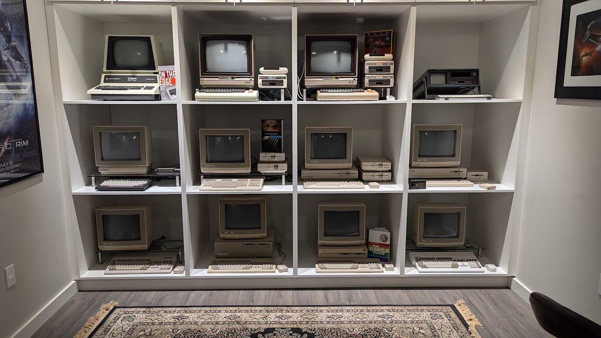 ComCompulsive's tweet image. I was blessed to have a father who didn&apos;t believe in getting rid of old computers :)  

Yes this is my families original C64, Vic 20, and Amiga 2000.  As soon as I had a home of my own I liberated them from my parents basement and I might have added on to the collection slightly.