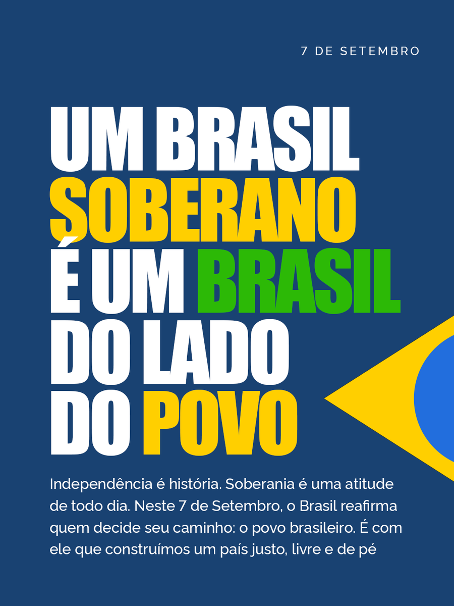 É colocar o povo no centro das decisões. Honrar os mais de 200 milhões de brasileiros que representamos. E estar do lado deles. Sempre. 

Este é o nosso compromisso. Viva o Brasil, viva o povo brasileiro! 🇧🇷