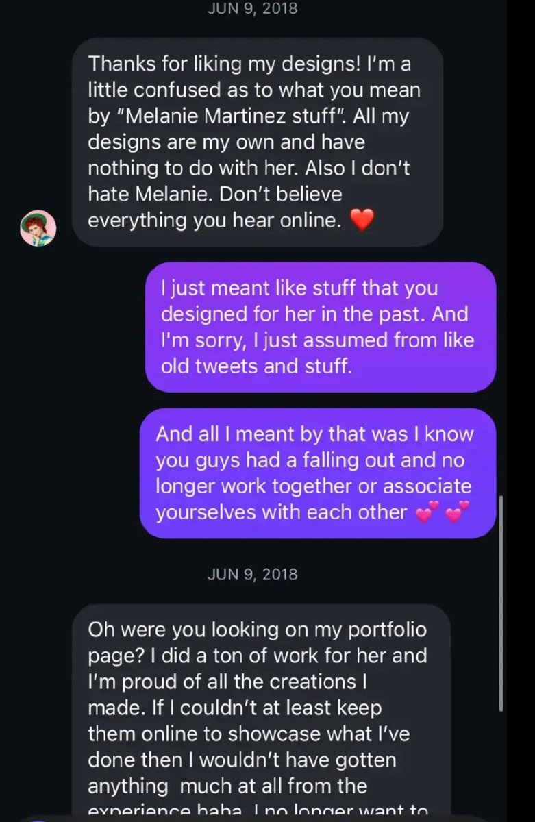 LoveSupportMel's tweet image. Apparently, someone messaged Stella about Melanie Martinez and said that while she doesn't want to be associated with her, she doesn't hate her and wishes Melanie happiness #MelanieMartinez