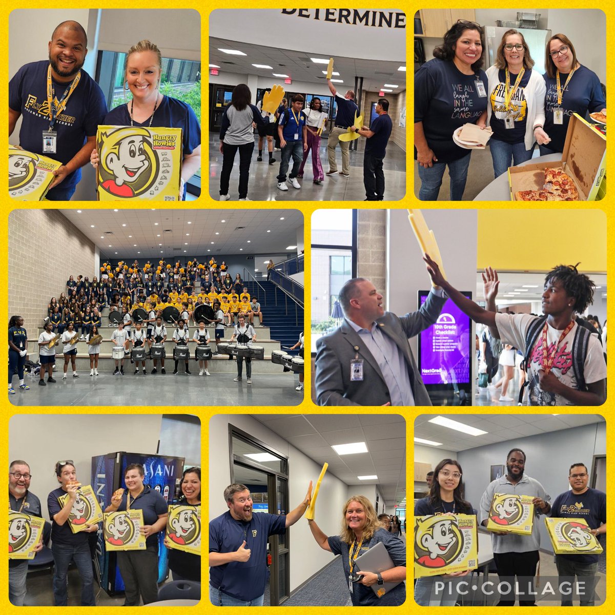 What a great Friday!  High Five Friday, GOLD Rush, and a visit from Dr. G .  A huge shout out to Hungry Howies for a fantastic lunch.  #BeAbove #theGOLDstandard #fly2gether
