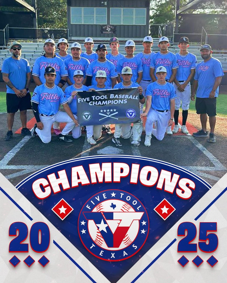 🏆CHAMPIONS🏆

Congrats to <a href="/filthy_bsbl/">Filthy Baseball</a> on winning the 17U/18U division of the <a href="/FiveToolTexas/">✭Five Tool Texas✭</a> Eastfield/UT Dallas Fall Opener. 

#WatchEm