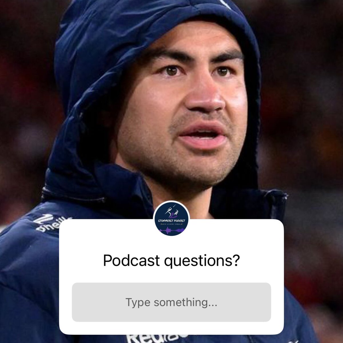 Stormcast Podcast (@stormcastpod) on Twitter photo Got a <a href="/storm/">Melbourne Storm</a> question you want answered on this week's <a href="/StormcastPod/">Stormcast Podcast</a> episode? Drop them below or slide into the DM's 📨 #AskStormyDaniel Got a <a href="/storm/">Melbourne Storm</a> question you want answered on this week's <a href="/StormcastPod/">Stormcast Podcast</a> episode? Drop them below or slide into the DM's 📨 #AskStormyDaniel