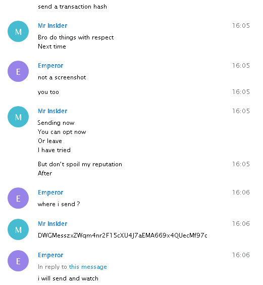 Emperor_AGI's tweet photo. @MR_insider0 or Mr_scammer
dont pay this guy , he will ban you after receiving money ..
share it all around , make the space safer
#ScamAlert #ScamWarning #ScammedCrypto #Scammer #FraudAlert #CryptoScam #CryptoFraud #CryptoCrime #BewareOfScams #OnlineScam #ExposingScammers #ReportScam #CryptoSecurity #Web3Scam