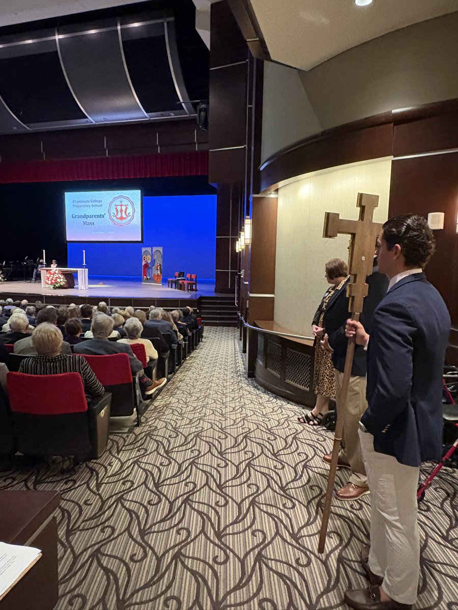 WeAreChaminade's tweet photo. We welcomed grandma and grandpa to campus this morning for our annual Grandparents’ Mass. Thanks to all who joined us today and who always help make this a special occasion. #EstoVir https://t.co/Hz4FvDDr1b