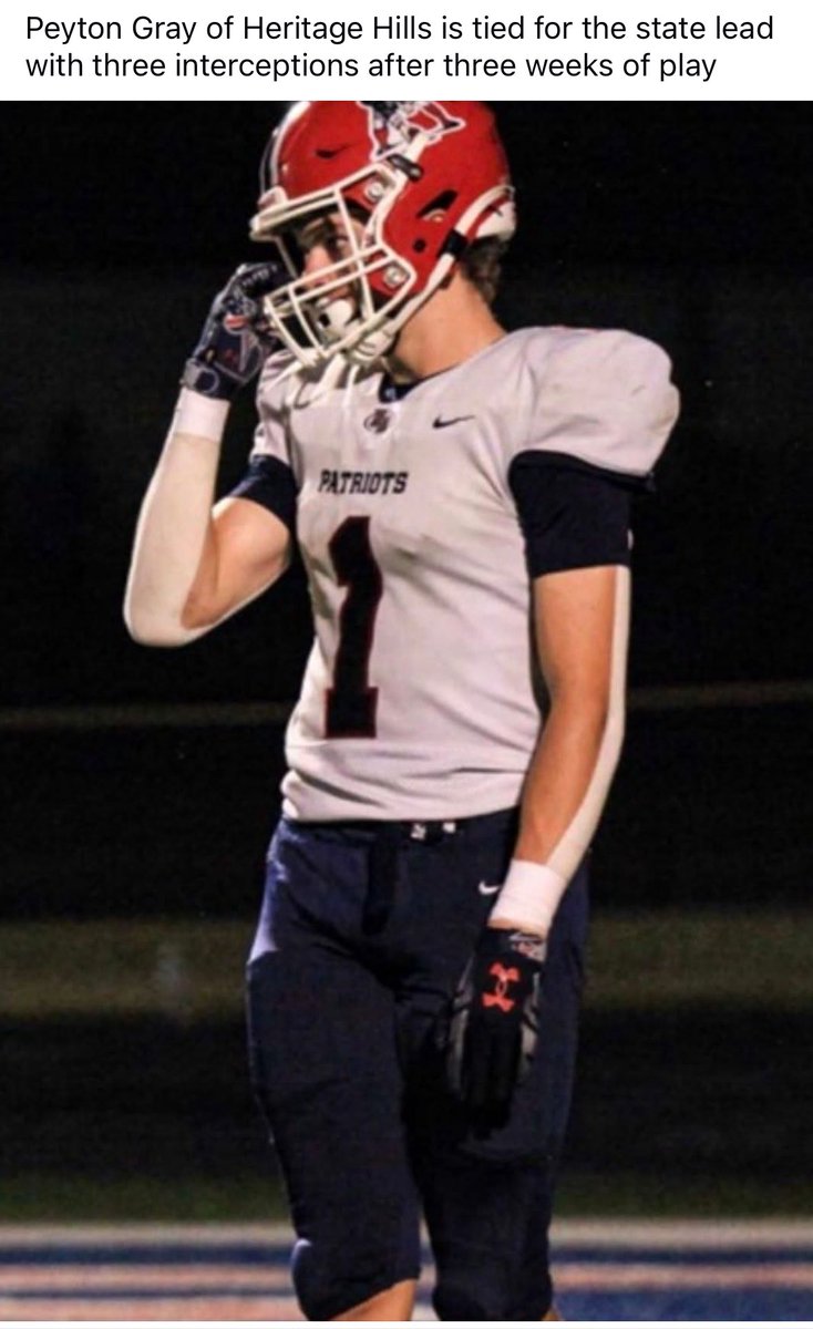 realpeytongray's tweet image. 2 weeks 3 picks! Tied for 1st in the state for interceptions! #noflyzone
