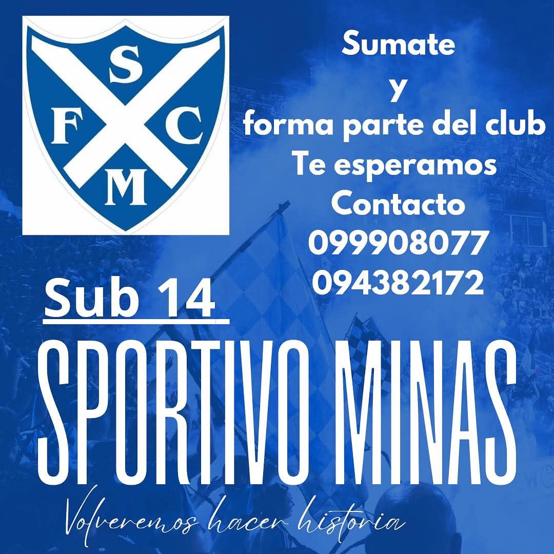 📣 ¡Comenzamos la temporada Sub 14! 💙⚽️

Sumate y formá parte de nuestro club.
🔹 Comienzo de entrenamientos: martes 9 a las 20:00 hs en nuestro complejo.
🔹 ¡Te esperamos para vivir el fútbol con pasión!

📲 Contacto:
099908077 Gastón Piriz
094382172 Alberto Bevilacqua