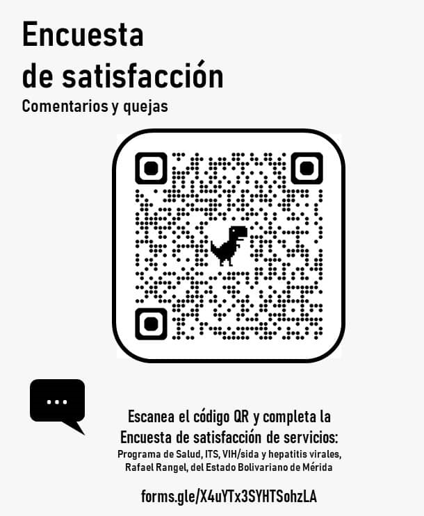 AsovidaM's tweet image. Si eres usuario del Programa de Salud, VIH e ITS Rafael Rangel en el estado Mérida, Venezuela te invitamos a dar tu opinión en la encuesta de satisfacción.