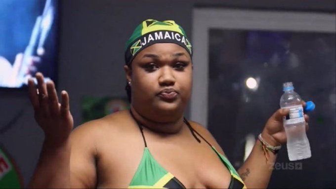 thatssoangee's tweet photo. y’all not abt to make me feel bad abt big lex crying over some wig after she laughed abt pretty p watch, threw tavii wig in the fire, threw scotty bottega sneakers in the fire &amp; got antagonized back🤣 pls!!! im not that biased. they just laughed df back! #BaddiesAfrica https://t.co/IGCOyfeHO9