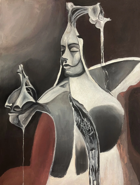 "She turns herself upright but otherwise remains still, like she’s choosing whether to give up or go on. It takes a moment to regain your bearings when you survive." 
Read "Our Goldfinch Math Doesn't Add Up" by Andrea Bishop on our website!
Art: “Queencard” by Lindsay Liang