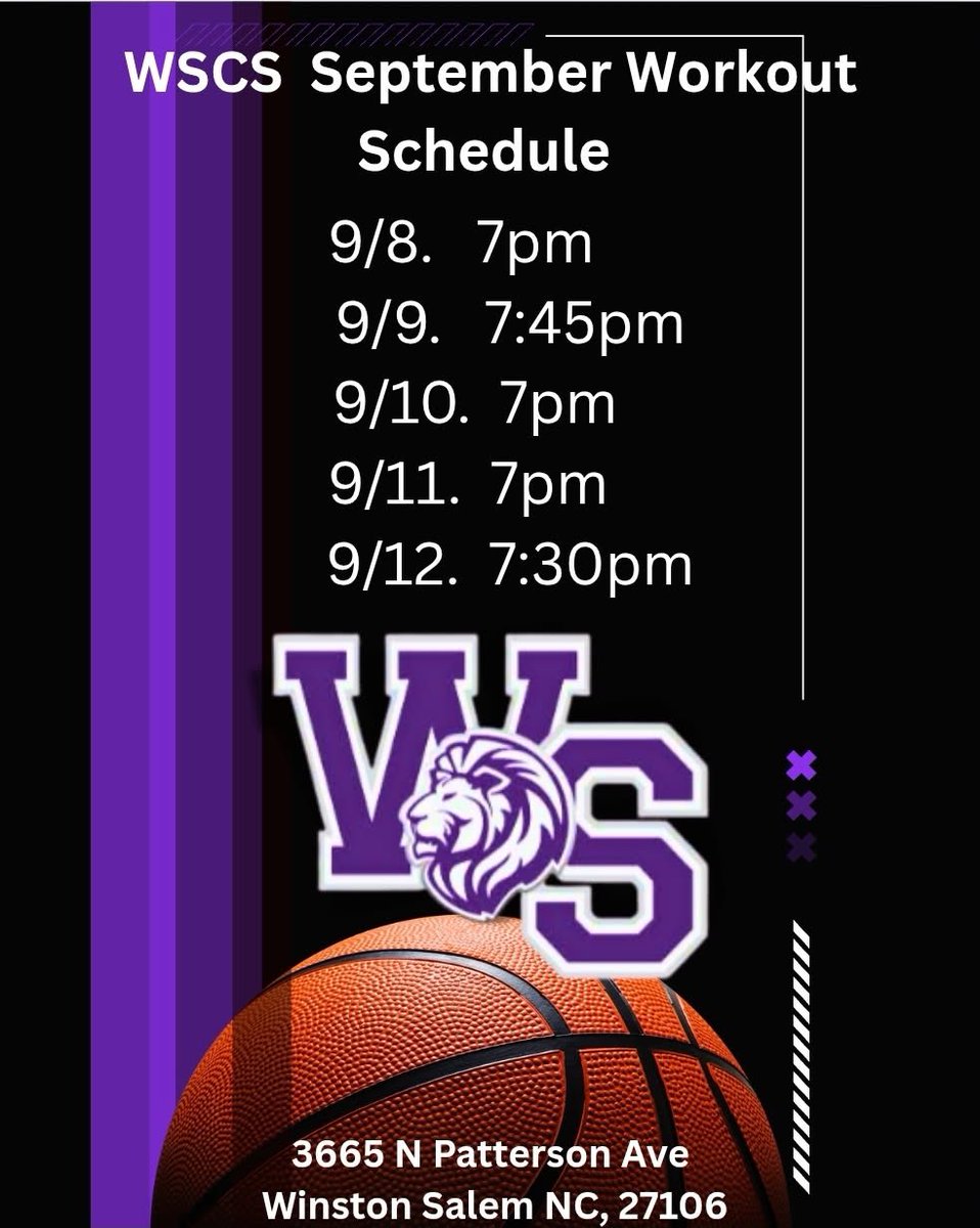 Workout Schedule for this week!