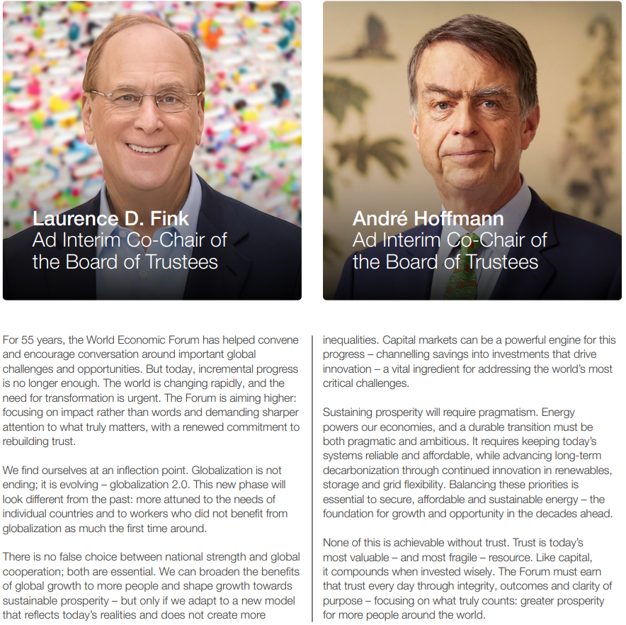 Neuer WEF-Bericht: Vertrauen als Fassade – Private Eliten bestimmen über die Zukunft der Bürger