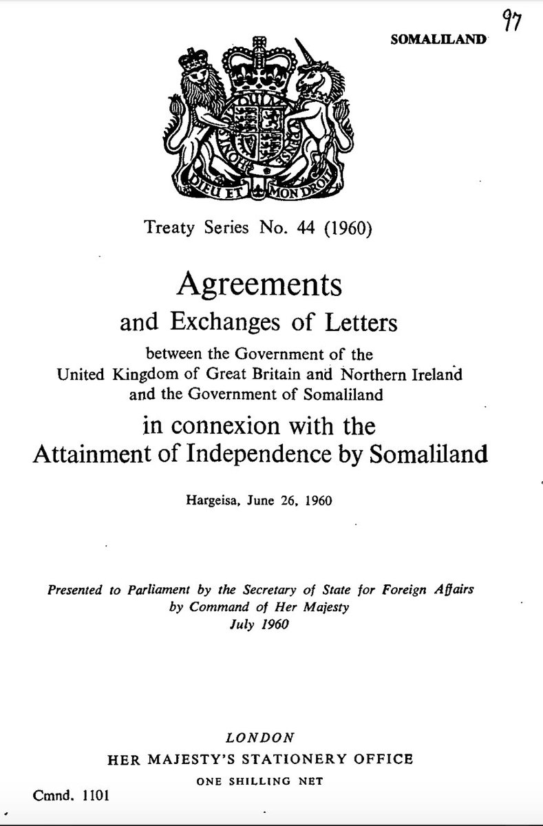 Abdirahmansse's tweet image. @Google @googlemaps 

📜 Proof of Recognition (1960)
•On 26 June 1960, Somaliland was recognized by 35 countries.
•UK, US, Israel, Egypt, Ethiopia, China, &amp;amp; more sent congratulations.
•Bilateral agreements were signed &amp;amp; registered at the UN.
👉 Somaliland was a state BEFORE…