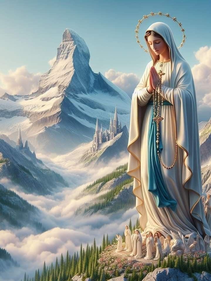 Kính mừng Maria đầy ơn phúc Đức Chúa Trời ở cùng Bà, Bà có phúc lạ hơn mọi người nữ và Giêsu con lòng Bà gồm phúc lạ. Thánh Maria Đức Mẹ Chúa Trời cầu cho chúng con là kẻ có tội khi nay và trong giờ lâm tử. Amen.