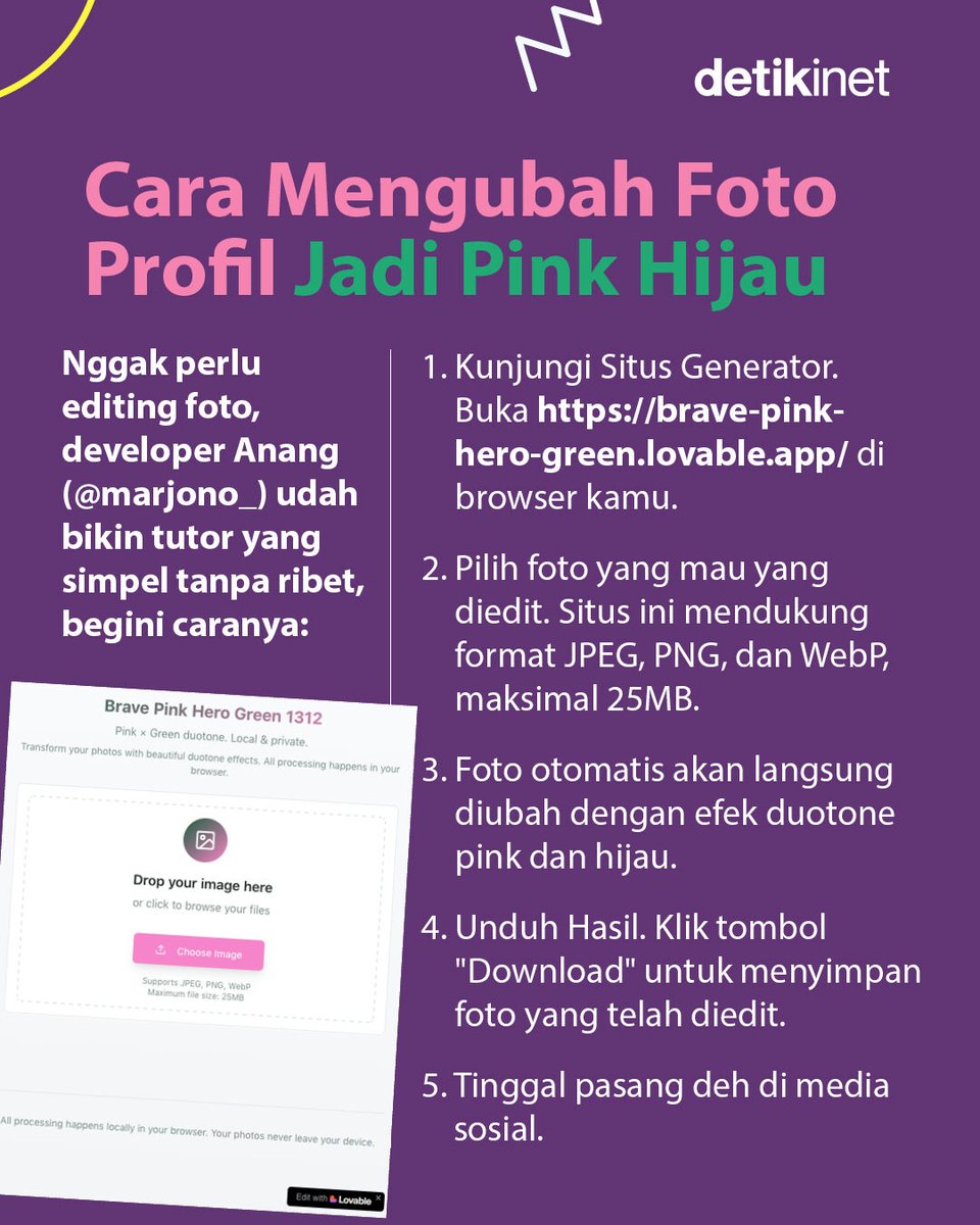 detikinet's tweet image. Perhatiin nggak sih para influencer dan mungkin beberapa teman kamu di medsos belakangan ini pakai foto profil nuansa warna brave pink dan hero green? Bukan sembarang warna, ternyata punya makna yang dalem lho. ⁣💓🟢
⁣
&amp;gt;&amp;gt;  dtk.id/N18Ttahttps://…

#viral #tips #trick #detikInet