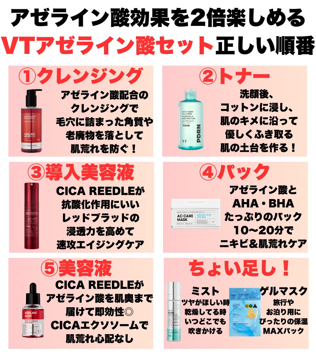 ❤EVENT❤ こちらのアゼライン酸セット順番まとめ 皆さんに喜んで