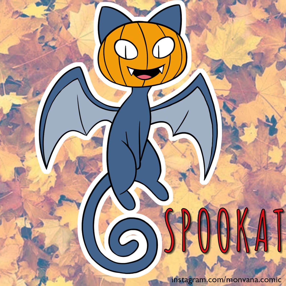 MonvanaComic's tweet image. Some fun designs for a baby form and an evolved form for Spookat!

The adorable little Spookitten, and the fearsome Klawtastrophe!