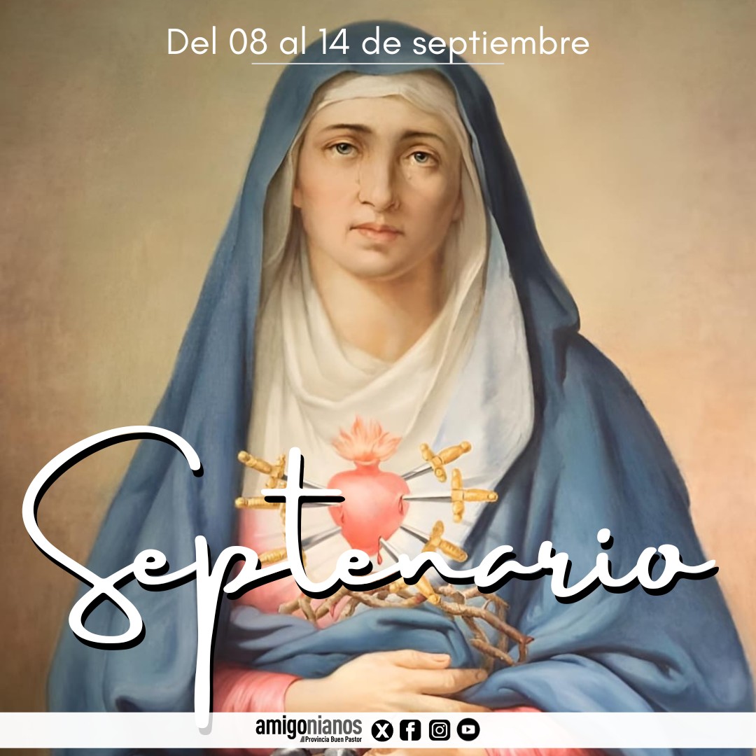 Amigonianobp's tweet photo. Nos preparamos para vivir este septenario en honor a Nuestra Madre de los Dolores. 
¡Sigue la reflexión por nuestras redes sociales y asiste a la Comunidad del país o la zona donde te encuentres!
#virgendolorosa #septenario #amigonianos #celebremosjuntos https://t.co/aL3z1O3rev