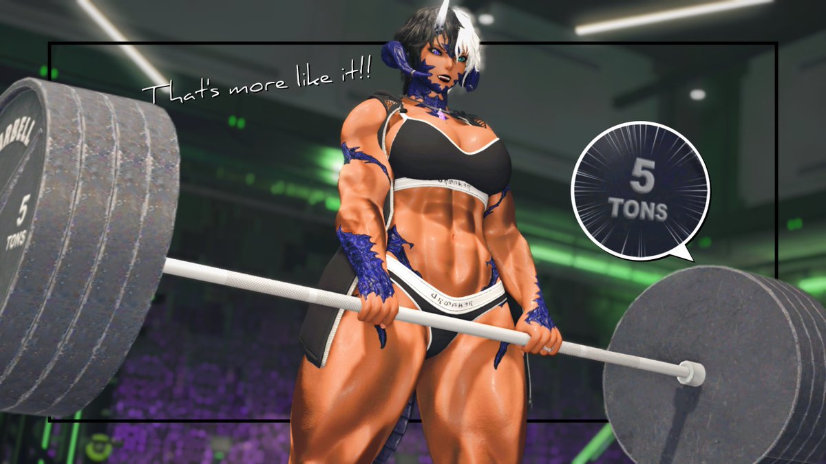 NOW she's got herself a workout!! 💪