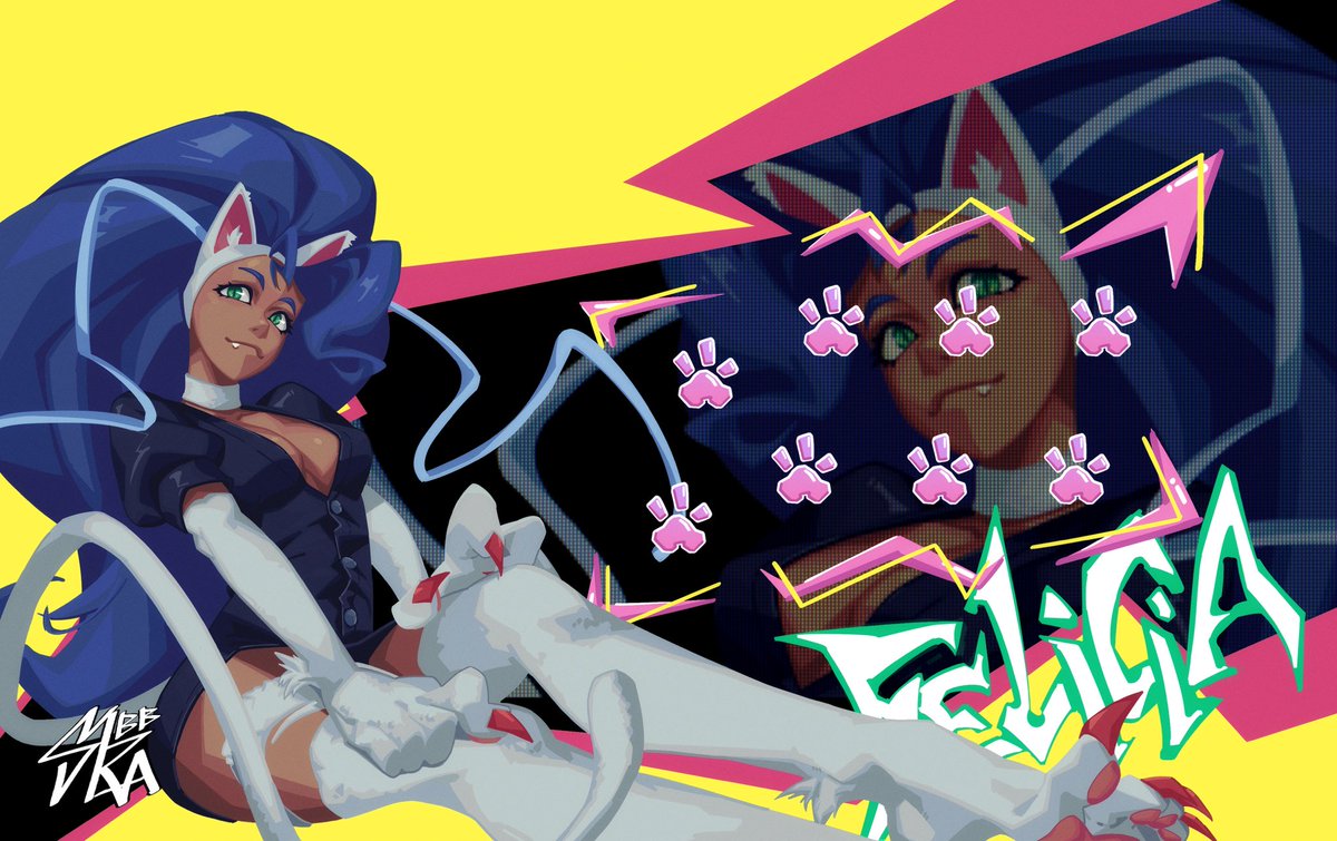 Felicia stick commission! 

Thank you for your continued support @/NoRepro &lt;3
#Darkstalkers #capcom