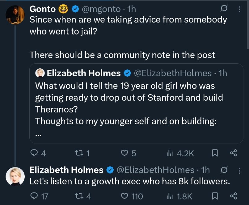 rohit (@krishnanrohit) on Twitter photo Beginning to really like Elizabeth Holmes Beginning to really like Elizabeth Holmes