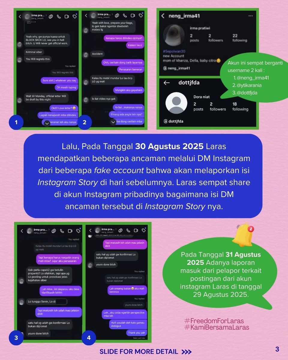 dalilahadani's tweet image. Halo teman-teman! karena thread yang ku post ramai. Aku, laras dan teman-temannya ingin menyampaikan kronologi dari pihak kami dan tentunya dibantu juga oleh kuasa hukumnya Laras saat ini. We need your support and take your time to read this🩷💚