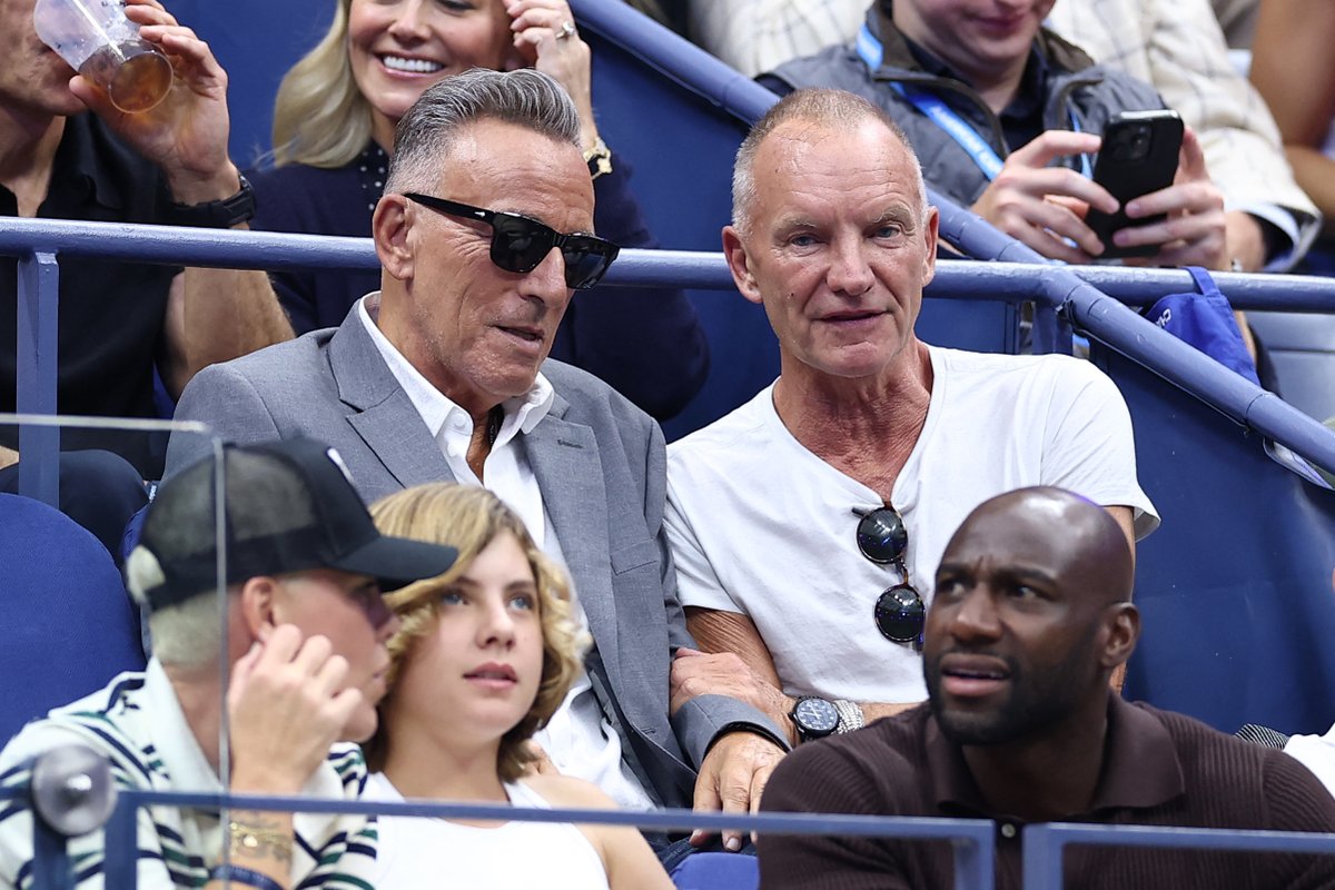 Rock legends Bruce Springsteen and Sting together at the US Open

Photo via Getty Images