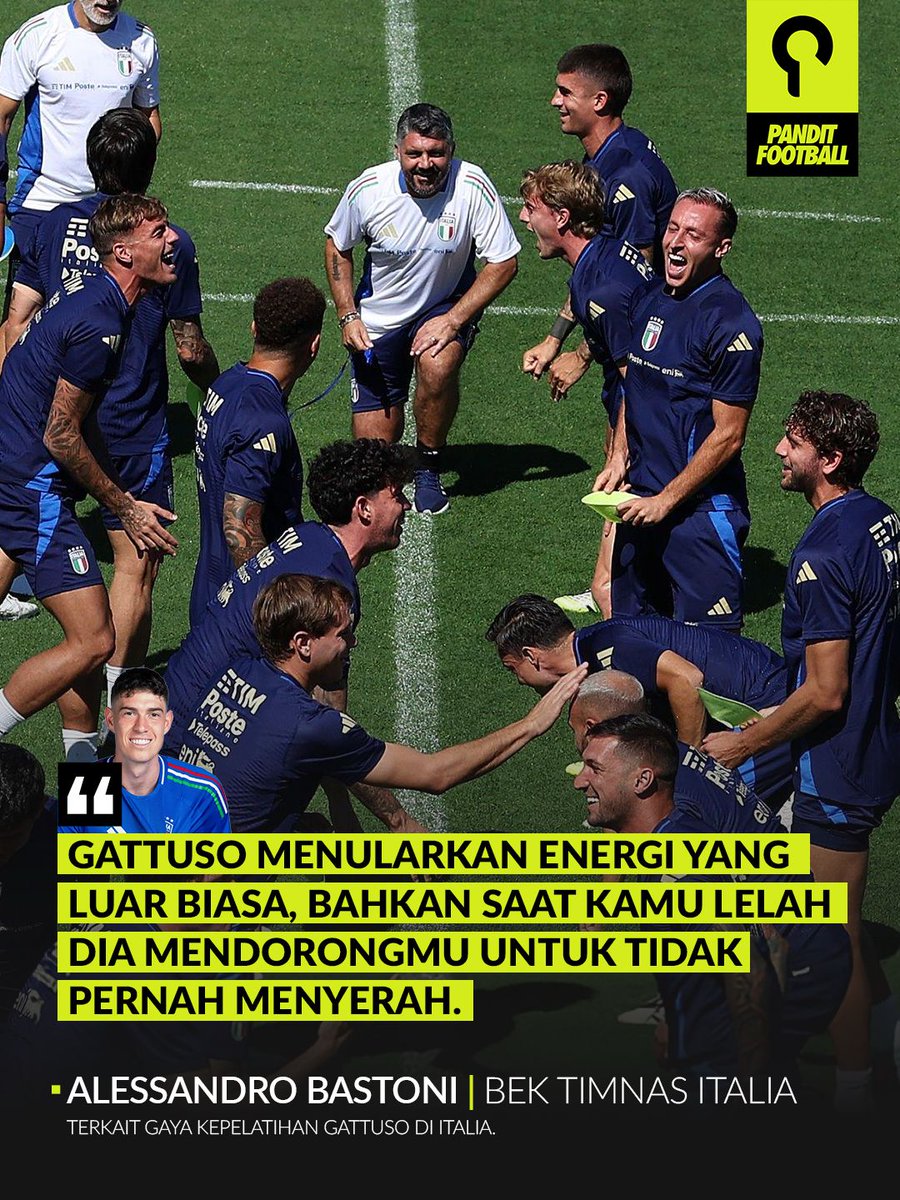 Alessandro Bastoni menyebut Gattuso sebagai sosok yang mampu menyalurkan energi luar biasa dan memotivasi pemain bahkan di saat paling melelahkan. Dengan karakter sekuat itu, gimana menurutmu, apakah Gattuso sosok yang tepat untuk melatih Italia saat ini?