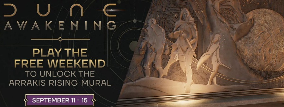 📣 DUNE: AWAKENING – FREE TRIAL WEEKEND + GIVEAWAY STREAM! 🌵🪐

Hey @everyone! Huge news for all you sci-fi and survival fans!

🎮 DUNE: AWAKENING – Free Trial Weekend 🗓️ September 11 – 14 Ready to brave the sands of Arrakis? Now’s your chance to try Dune: Awakening completely