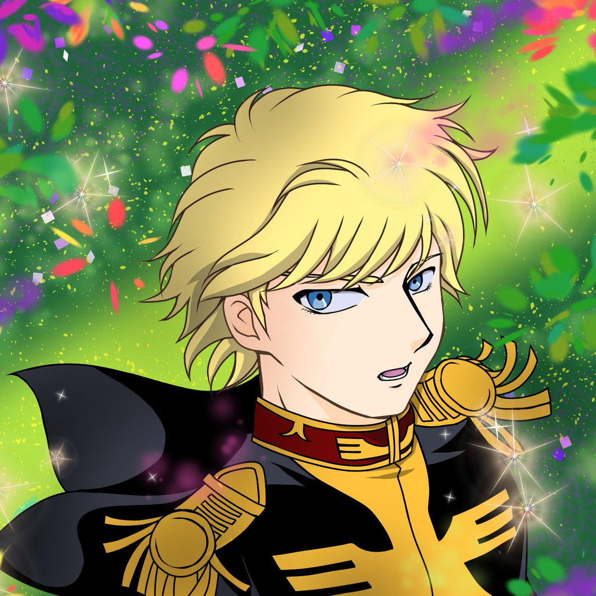 tsugarushi's tweet photo. これも放置したままだったシロウズ版（GQuuuuuuX版）シャア。
背景も絵も雑w
#機動戦士ガンダムGQuuuuuuX #GQuuuuuuX #シャアアズナブル #シロウズ https://t.co/bEsGRf3Q3l