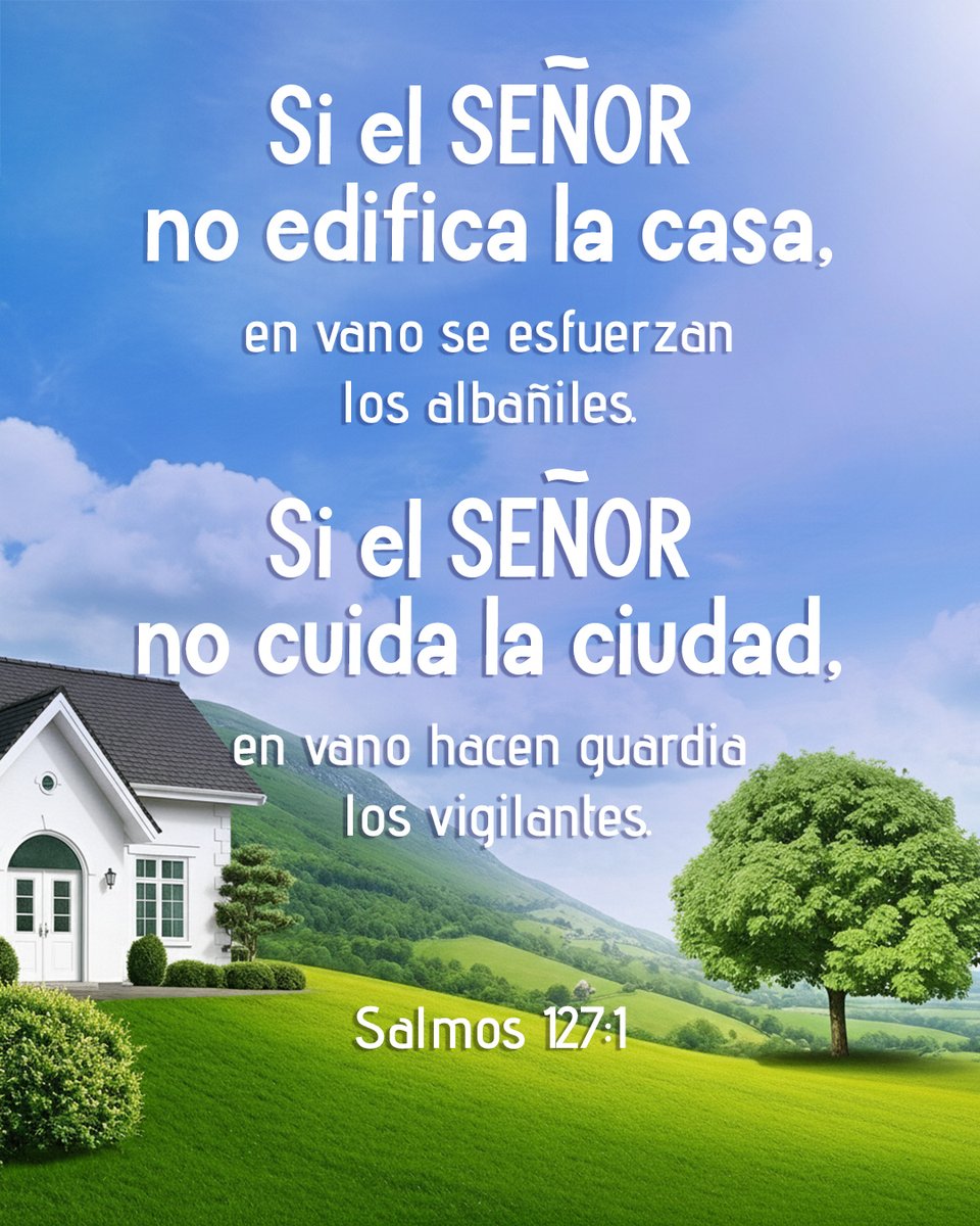 CercaEsta's tweet image. Si el SEÑOR no edifica la casa, en vano se esfuerzan los albañiles. Si el SEÑOR no cuida la ciudad, en vano hacen guardia los vigilantes— Salmos 127:1

#Salmos #edificar #albañil #vigilantes #envano