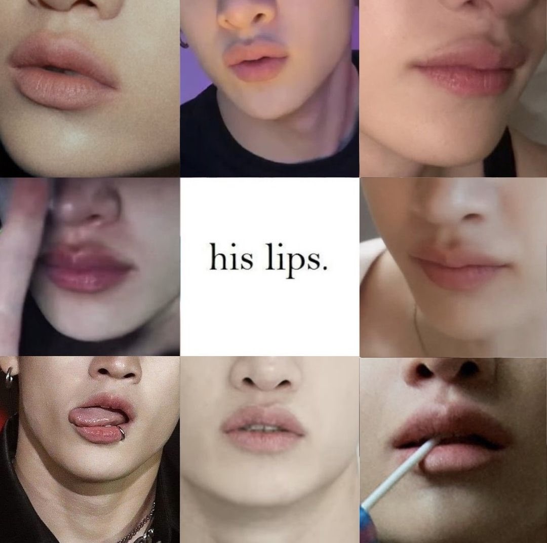 o chan falando de diminuir os lábios dele quando ele tem os lábios mais lindos e perfeitos do mundo eu fico louca nessa boca toda desenhada dele