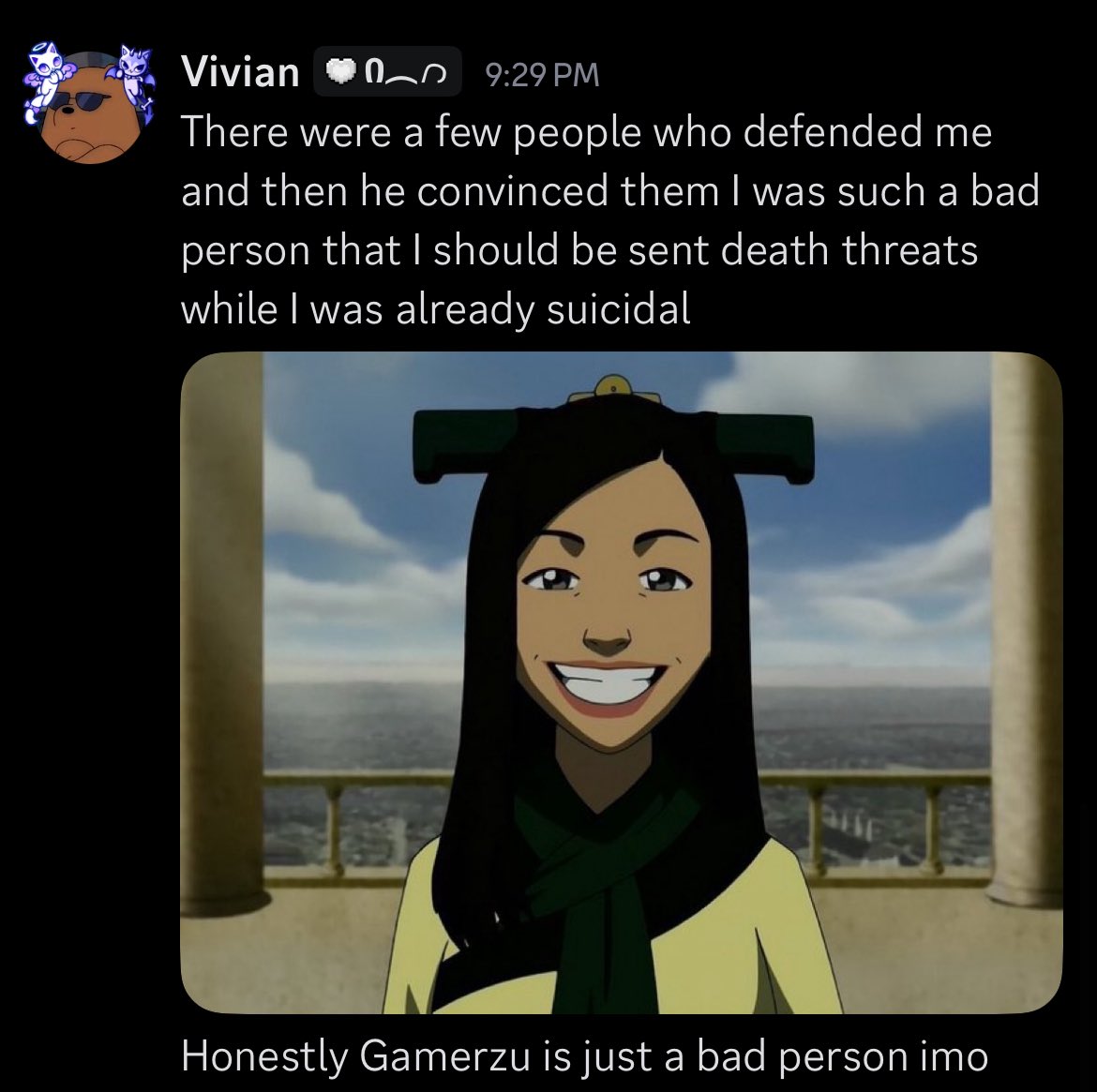 Sad Vivian tweet media
