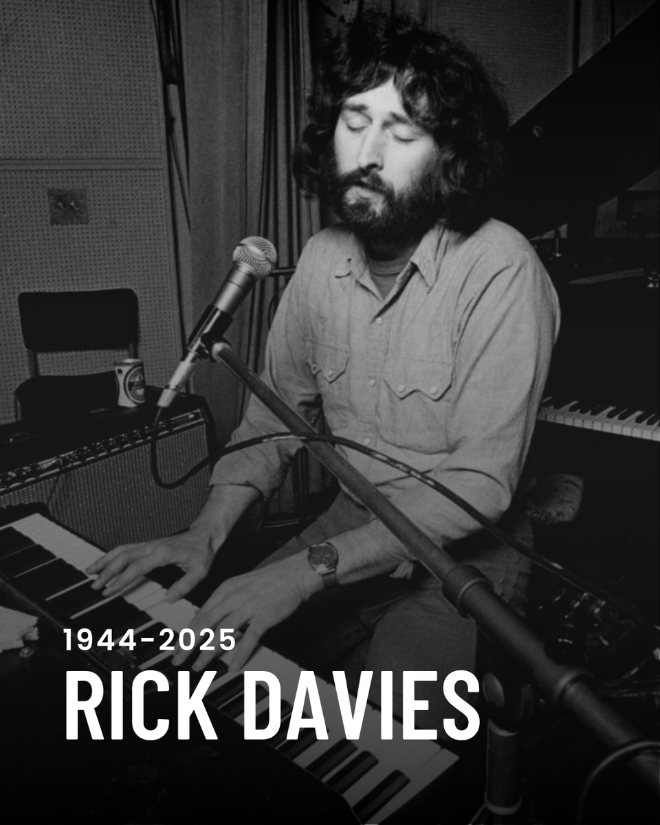 Remembering Rick Davies, co-founder of Supertramp, who passed away at the age of 81.  Davies's contributions were integral to Supertramp's most iconic work, including classic tracks like "Bloody Well Right" and "Goodbye Stranger."