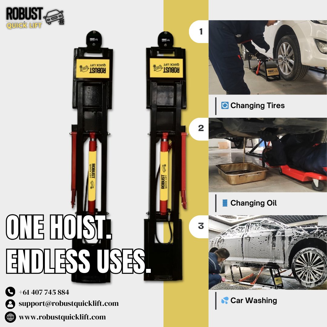 R_QuickLift's tweet image. 🔧 One Hoist. Endless Uses. 🚘✨
From tire changes to oil checks, detailing, and more—Robust Quicklift does it all.

#RobustQuicklift #OneHoistEndlessUses #CarHoist #GarageTools #LiftSmarter #WorkFaster #AutoRepair 

Order now: robustquicklift.com