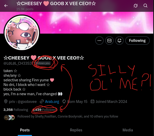 LooeyDaBall0oni's tweet photo. https://t.co/hzo1Z8bO7E 

NO WAY @L0L0L_CH33S37  WITH 1,939 FOLLOWERS FOLLOWED LIL OL ME BACK??!! https://t.co/GNJkZHfoHR