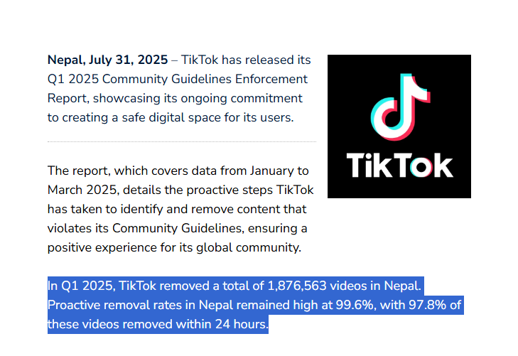 "Just register in Nepal. TikTok did it"

Also TikTok: