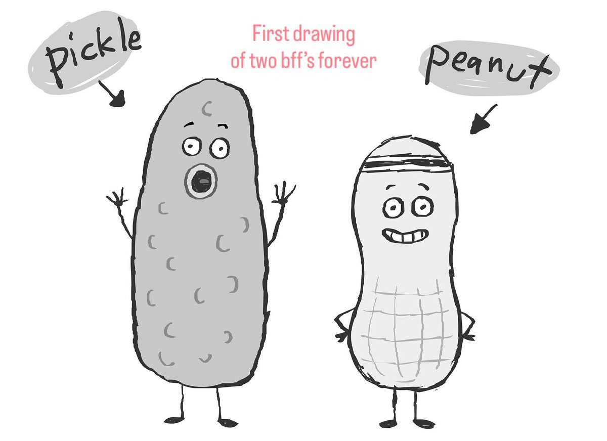 DTVANews's tweet photo. Noah Z. Jones put some development artwork from the "PICKLE AND PEANUT" Bible at IG, this to celebrate the 10th anniversary of the series.

"Dosn't this scream Disney?" --- Jones

#PickleAndPeanut https://t.co/cbjeoBH5fM