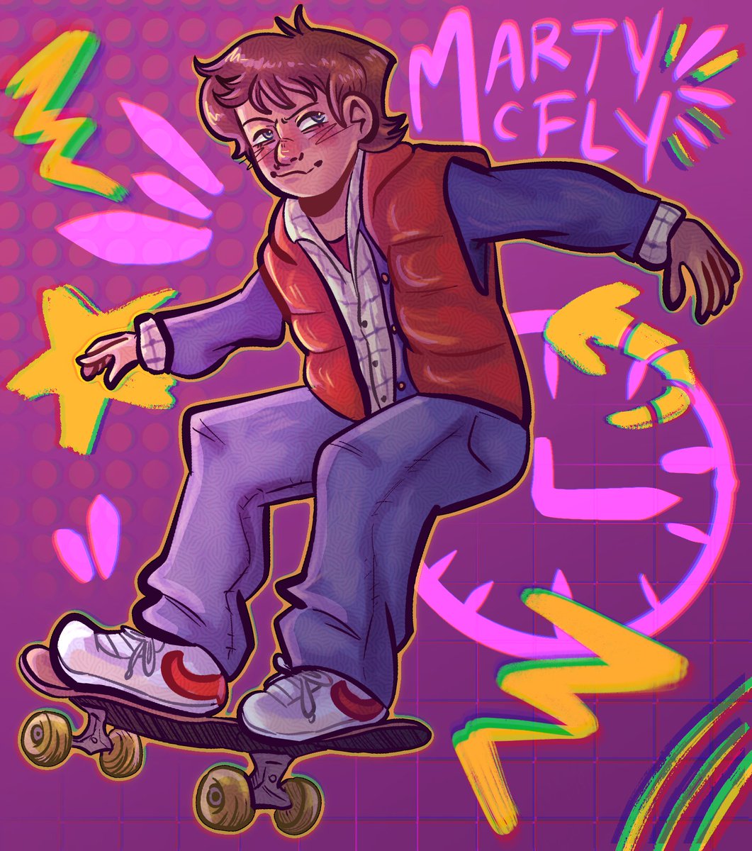 he’s so quirked up ⚡️🛹⭐️🎸#backtothefuture #martymcfly