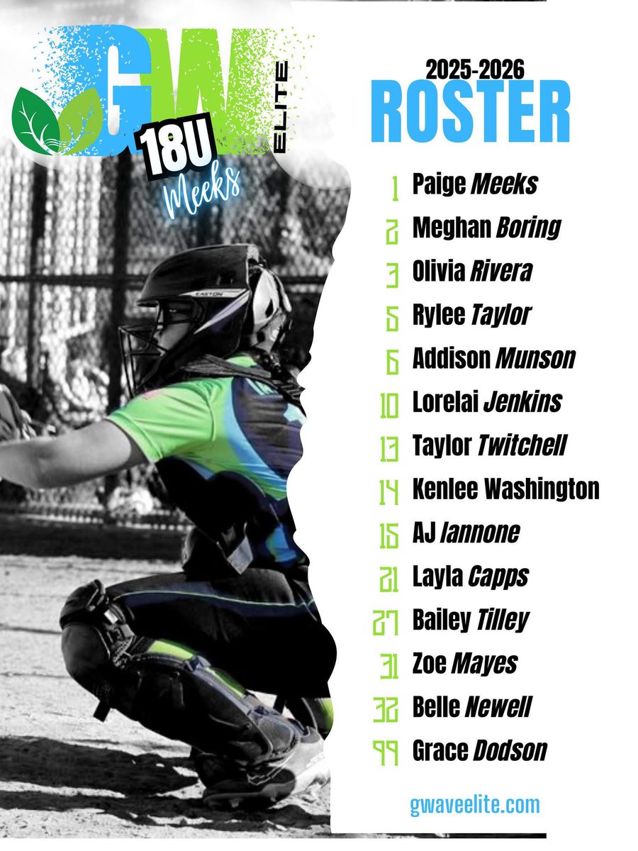 Thankful &amp; super excited for this opportunity! Let's Go!💙💚<a href="/GreenWaveElite/">GreenWave Elite Softball</a>