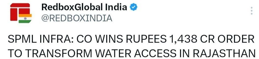 aprihar67's tweet image. #spml
#spmlinfra
Another big order 
Ab toh ud jah kitna patience test karega