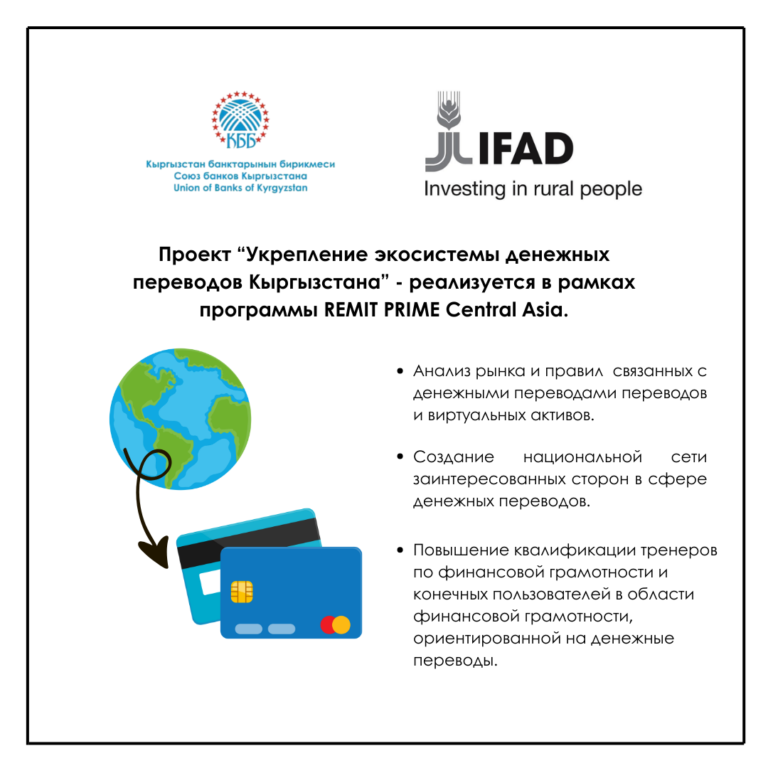 “Укрепление экосистемы денежных переводов Кыргызстана”. СБК при поддержке Международного фонда сельского развития (IFAD), запускает масштабную инициативу по укреплению экосистемы денежных переводов в стране. ub.kg/ru/ukreplenie-…