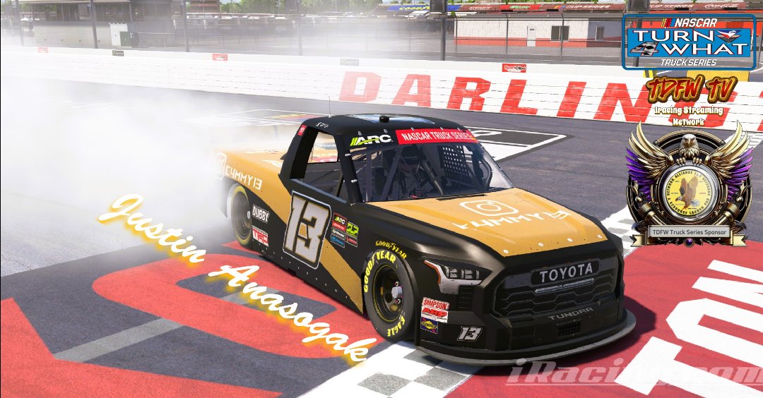 Justin Anasogak picks up the WIN in race 1 round 1 of the playoffs at Darlington