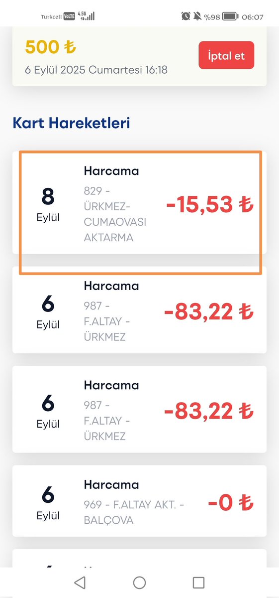 Neden 53 kuruş fazla düşüyor