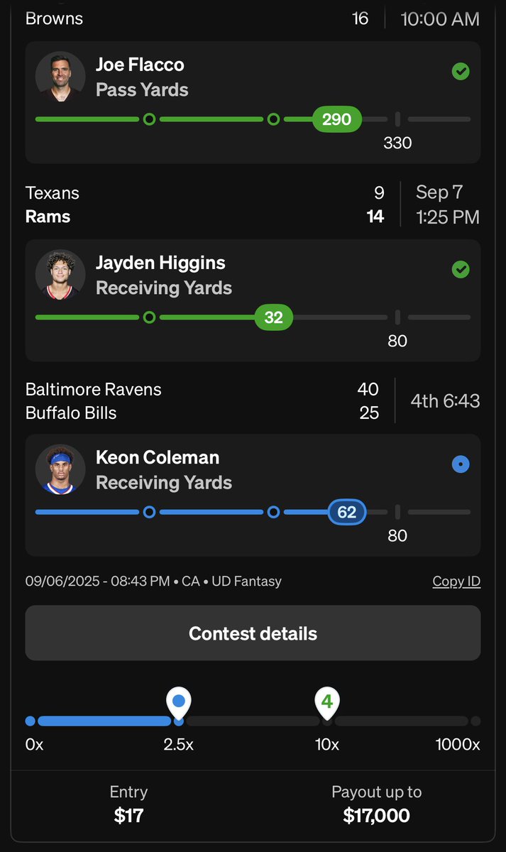 ❤️ $100 TO A RANDOM FOLLOWER WHO RETWEETS THIS ❤️

PAY US OUR FUCKING MONEY BABY!

$4,500 + $1,098 + 5/5 ON THE LADDER! ✅✅✅✅✅✅✅

NEW USERS who play $5 using code KYLE on Underdog you'll get $50 bonus win or lose.

play.underdogfantasy.com/p-yfk

Sub on Twitter for all plays 🔐